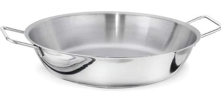 Kapp Çelik 40 cm Düz Tava Gri