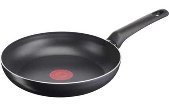 Tefal 1X Simplecook B55604 Plastik Saplı Titanyum 24 cm Düz Tava Siyah