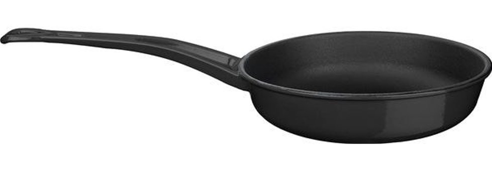 Lava Döküm Saplı 24 cm Kızartma Tava Siyah