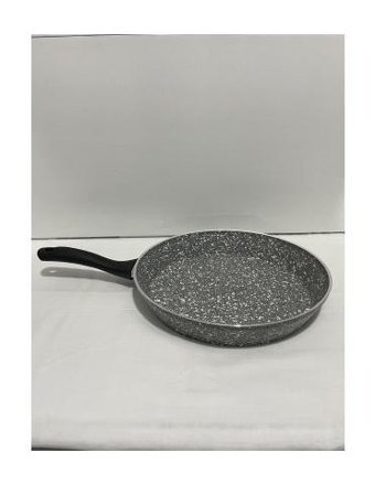 Evita Plastik Saplı Granit 30 cm Düz Tava Gri