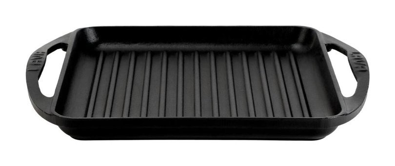Lava Dikdörtgen Döküm 24x24 cm Grill Tava Siyah