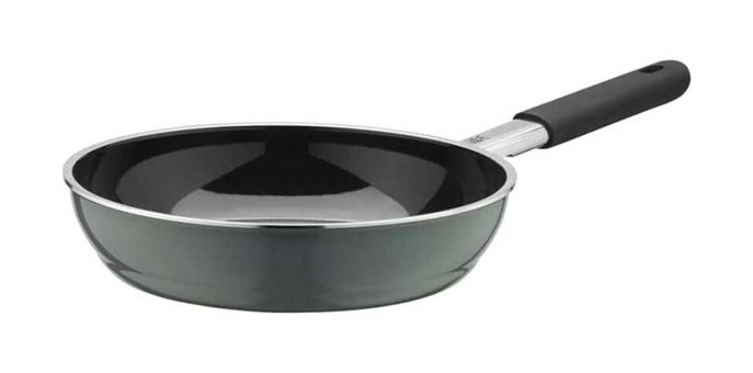 Wmf Fusiontec Plastik Saplı Paslanmaz Çelik 24 cm Düz Tava Gri