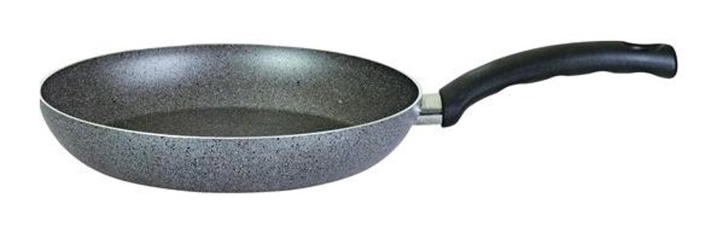 Mehtap Kuvars Plastik Saplı Granit 22 cm Düz Tava Gri
