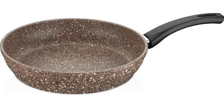 Cem Unique Plastik Saplı Alüminyum 28 cm Düz Tava Krem