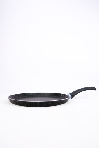 Mehtap Plastik Saplı Granit 26 cm Krep Tava Siyah