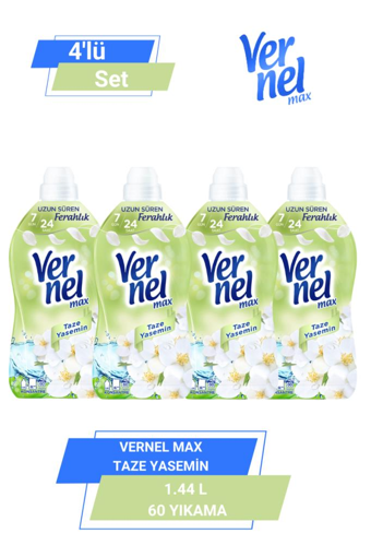 Vernel Max Konsantre Taze Yasemin 60 Yıkama Yumuşatıcı 4x1.44 lt