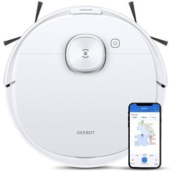 Ecovacs N10 Haritalı Moplu Çift Fırçalı Hepa Filtreli Islak Kuru 4300 Pa Beyaz