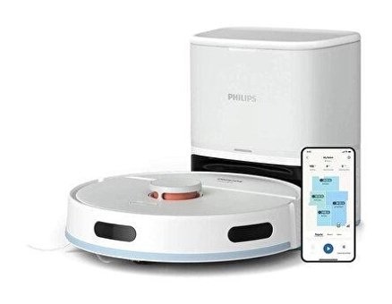 Philips XU2100/20 Haritalı Çöp İstasyonlu Moplu Hepa Filtreli Islak Kuru 2700 Pa Beyaz