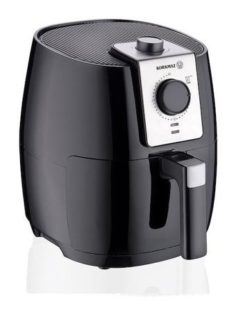 Korkmaz A887 Air Fix Airfryer 5 lt Tek Hazneli Yağsız Sıcak Hava Fritözü Siyah