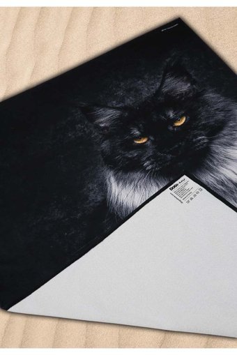 Dogo Maine Coon Plaj Havlusu Siyah