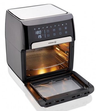 Korkmaz A891 Airfryer 12 lt Tek Hazneli Izgara Yapan Led Ekranlı Sıcak Hava Fritözü Gri