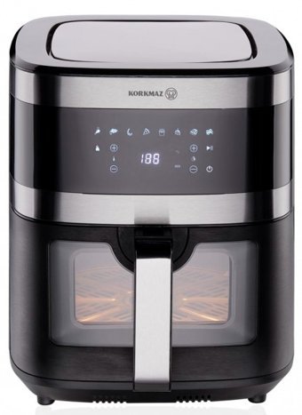 Korkmaz Air Vision Airfryer 7.5 lt Az Yağlı Fritöz Siyah