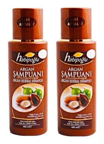 Habipoğlu Onarıcı Argan Yağlı Parabensiz Bitkisel Şampuan 2x400 ml