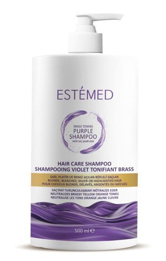 Estemed Turunculaşma Karşıtı Nemlendirici Arındırıcı Sülfatsız Parabensiz Bitkisel Kremli Mor Şampuan 500 ml