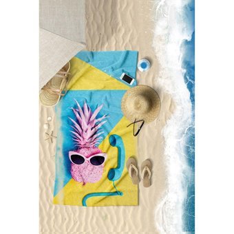 Vevien Home Pineapple Pamuklu Plaj Havlusu Çok Renkli