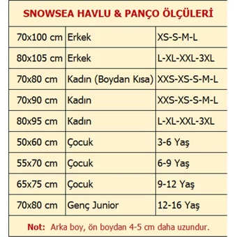 Snowsea Sp1034 Giyilebilir 50x60 cm Pamuklu Polyester Plaj Havlusu Mavi