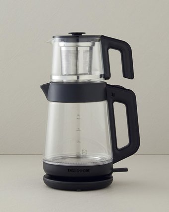 English Home Cmk 6001 Otomatik Kapanma Cam Demlikli 1650 W Işıklı Cam Gövdeli Siyah Çay Makinesi