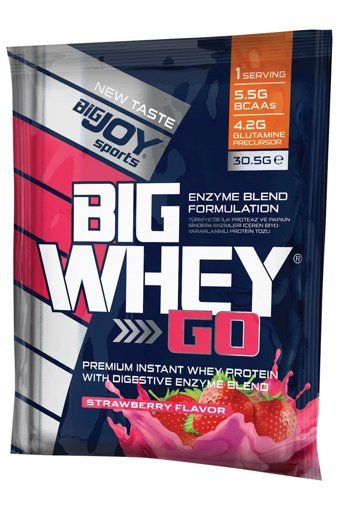 Bigjoy Bigwheygo Çilekli Whey Protein Tozu 33 gr