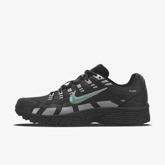 Nike P-6000 By You IB4455-900 Ortopedik Bağcıklı Erkek Günlük Ayakkabı Siyah