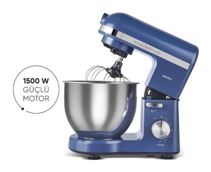 Karaca Mastermaid Chef 1500 W Hamur Yoğurma Çırpıcı Mavi Standlı Mikser