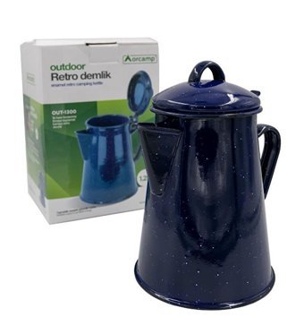 Orcamp Out-1300 Retro Emaye Mini Çaydanlık Mavi