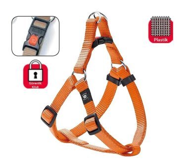 Karlie 35-60 Cm Ayarlanabilir Göğüs Tasması Gezdirme Köpek Tasması Turuncu
