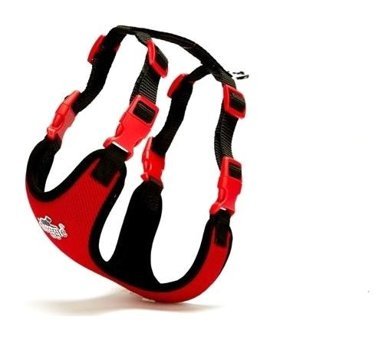 Doggie 45-55 Cm Ayarlanabilir Göğüs Tasması Gezdirme Köpek Tasması Kırmızı