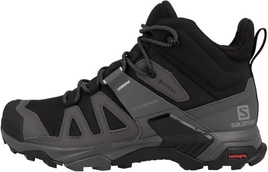 Salomon X Ultra 4 Mid L41383400 Gore-Tex Su Geçirmez Yuvarlak Burunlu Kalın Bağcıklı Siyah Erkek Bot