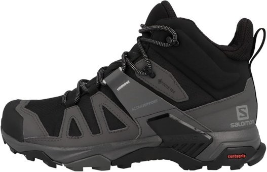 Salomon X Ultra 4 Mid L41383400 Gore-Tex Su Geçirmez Yuvarlak Burunlu Kalın Bağcıklı Siyah Erkek Bot
