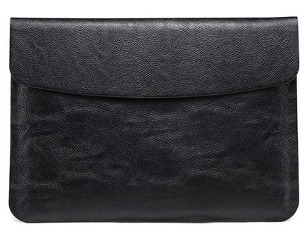 Szykd A1534 12 inç Suni Deri Su Geçirmez Kılıf Laptop Çantası Siyah