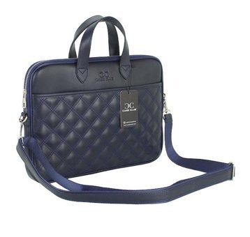 Case Club 13.3-14 inç Deri Su Geçirmez El-Omuz Laptop Çantası Lacivert