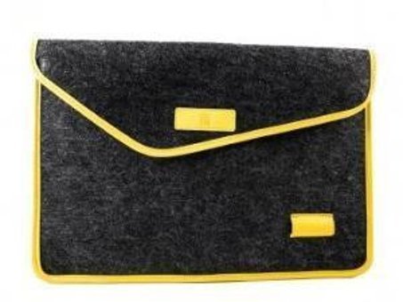 Minbag Aba 15 inç Kumaş Kılıf Laptop Çantası Gri-Sarı