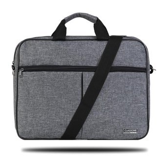 Classone BND304 15.6 inç Kumaş Su Geçirmez El-Omuz Laptop Çantası Gri