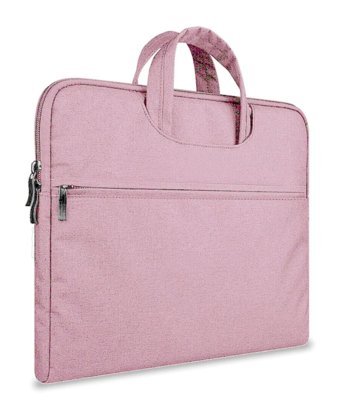 Arabulalaca KLVL-WFH9 13-14.9 inç Kumaş Su Geçirmez Kılıf Laptop Çantası Pembe
