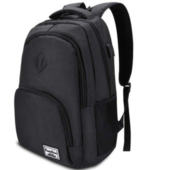Yamtion 17.3 inç Oxford Kumaş Su Geçirmez Sırt Laptop Çantası Siyah