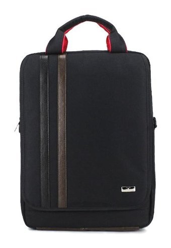 Case Club 13.3-14 inç Kumaş Su Geçirmez Sırt Laptop Çantası Kahverengi-Siyah