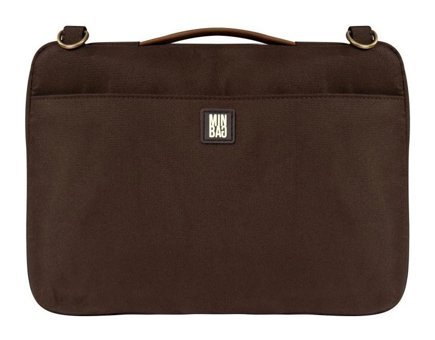 Minbag Lora 13 inç Polyester Su Geçirmez El-Omuz Laptop Çantası Kahverengi
