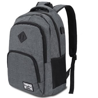 Yamtion 17.3 inç Oxford Kumaş Su Geçirmez Sırt Laptop Çantası Koyu Gri