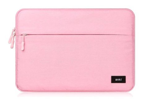 Jms 56975112 15.6 inç Suni Deri Su Geçirmez Kılıf Laptop Çantası Pembe