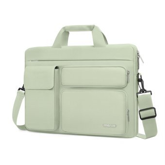 Mosiso 15-15.6 inç Polyester Su Geçirmez El-Omuz Laptop Çantası Yeşil