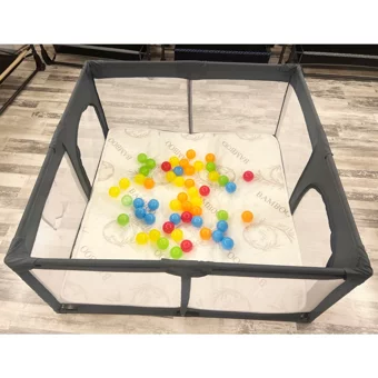 Hoffie Bambu Dikdörtgen Bambu Ortopedik 125x125 cm Oyun Parkı Yatağı