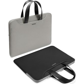 Tomtoc Light A21D3D1 13.5-14 inç Kumaş Su Geçirmez El-Omuz Laptop Çantası Füme-Gri