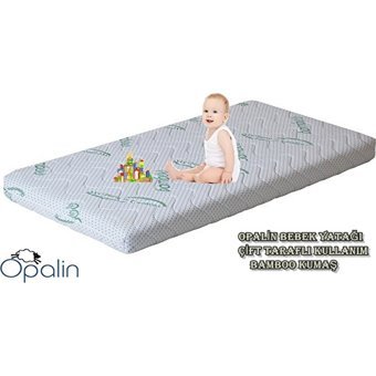 Opalın Bamboo Dikdörtgen Sünger Ortopedik 50x90 cm Beşik Yatağı