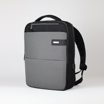 Npo Compact Smart 16 inç Polyester Su Geçirmez Sırt Laptop Çantası Gri