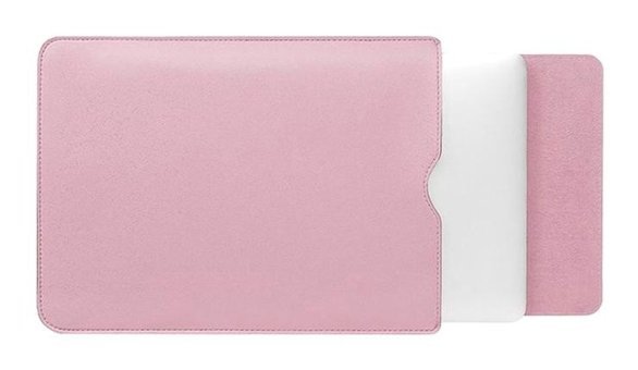 Gubisi 15 inç Deri Su Geçirmez El-Omuz Laptop Çantası Pembe