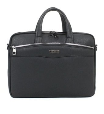 Case Club 1414 13.3-14 inç Suni Deri Su Geçirmez El-Omuz Laptop Çantası Siyah