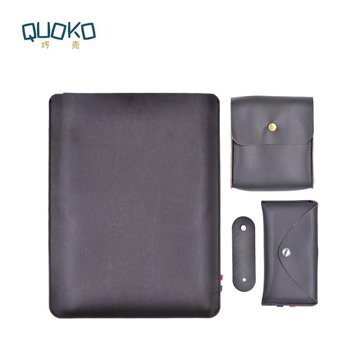 Gubisi 14 inç Deri Su Geçirmez Kılıf Laptop Çantası Kahverengi