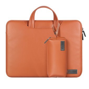 Novstrap Sleeve A2941 A3114 15 inç Deri Su Geçirmez Kılıf Laptop Çantası Kahverengi