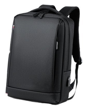 Wslcn 15.6 inç Polyester Su Geçirmez Sırt Laptop Çantası Siyah