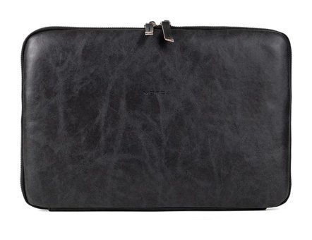 Morca 13-13.3 inç Suni Deri Su Geçirmez Kılıf Laptop Çantası Siyah
